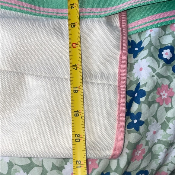 Victoria's Secret Cream Tote with Green and Pink Stripes - Picture 8 of 9